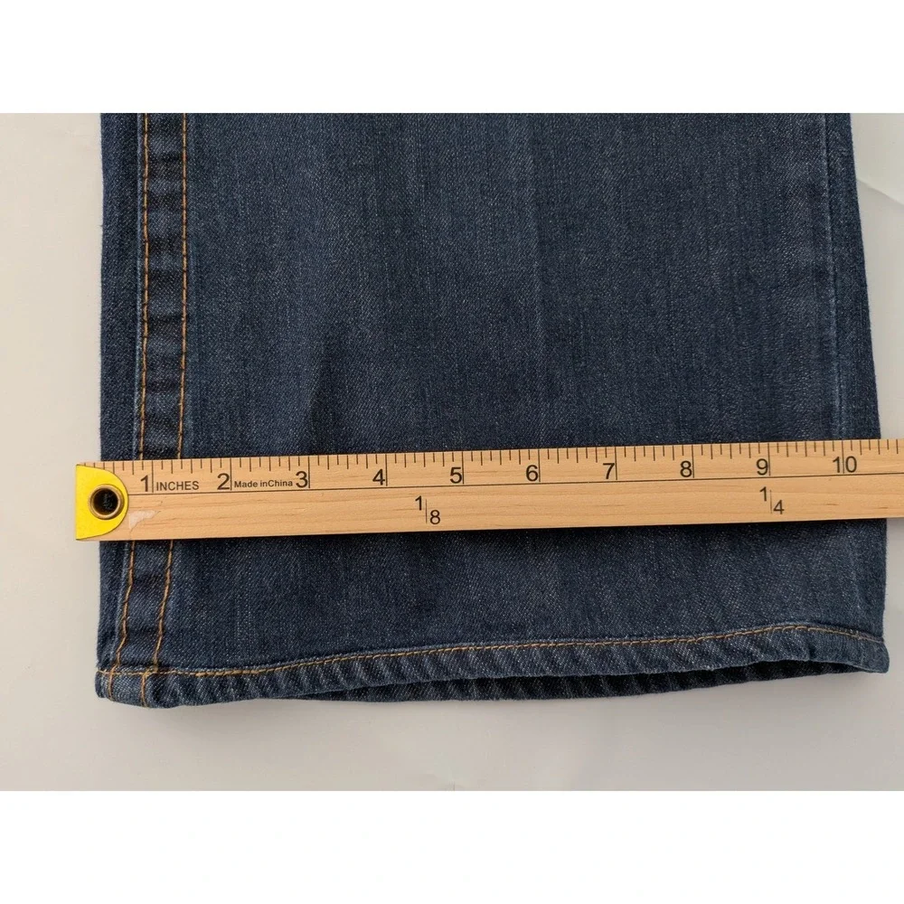 VTG True Religion Mens Billy Bootcut Jeans 38x20 Dark Wash Flap Pocket Made USA